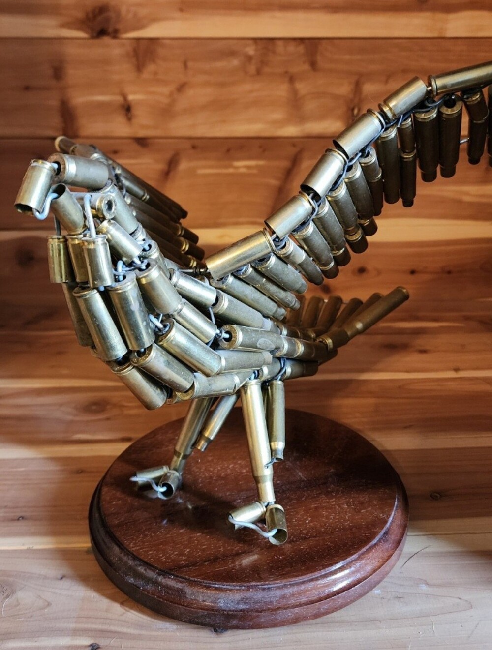 Brass-Tone Decorative Bird/ Dove Sculpture